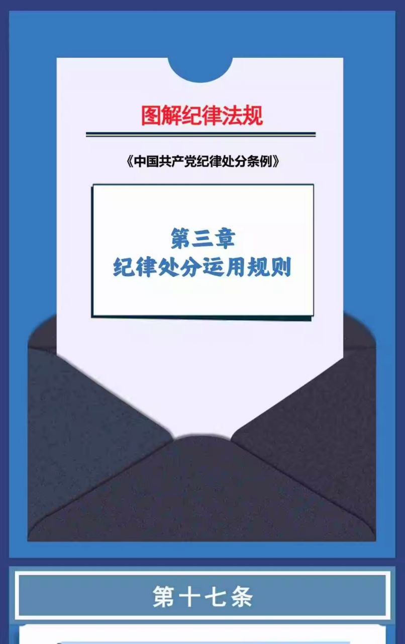 图解纪律法规 丨纪律处分运用原则（第十七条）