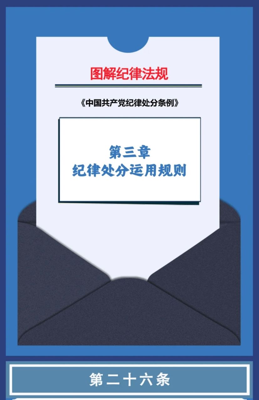 图解纪律法规丨纪律处分运用规则（第二十六条、第二十七条）