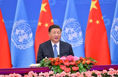习近平出席中华人民共和国恢复联合国合法席位50周年纪念会议并发表重要讲话